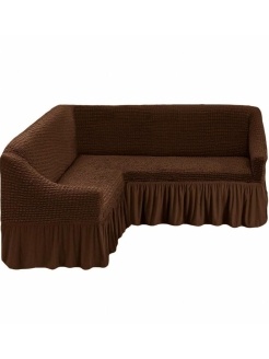 Чехол угловой диван темно-коричневый